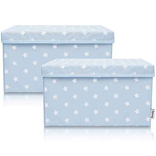 LIFENEY 2-Set Storage Box Kids (37x25x21cm) I Cesta de almacenamiento para la habitación y el...