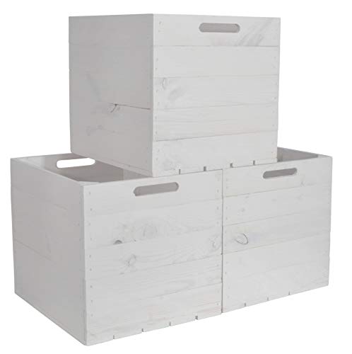Chiccie Caja de madera Karl de Kallax, 33 x 38 x 33 cm, cesta de almacenamiento, cajón, caja de...