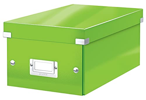 Leitz Caja para Guardar DVDs, Verde, Gama Click & Store, 60420054