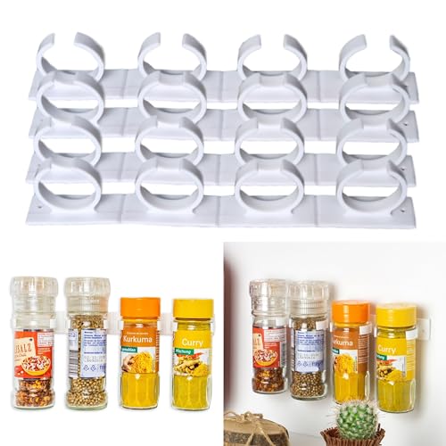 4 x 4 Soporte Organizador para 16 latas de Hierbas y Especias - Contiene latas de especias grandes...