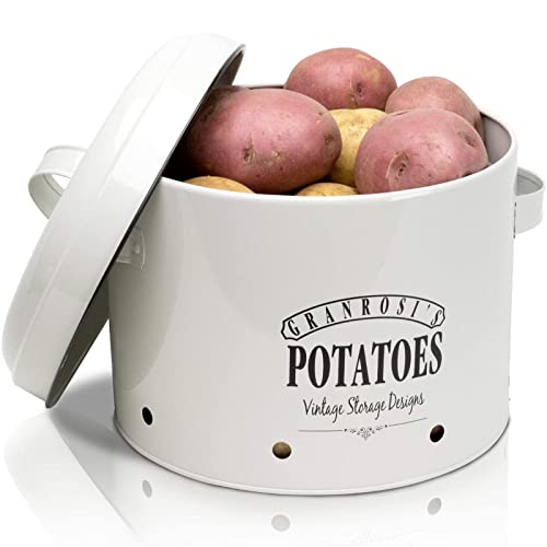 GranRosi olla para patatas - recipiente grande con diseño vintage de los años 40 para guardar...