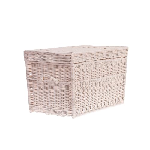 e-wicker24 Alles aus Weide - Cesto para la colada, cesta de mimbre para juguetes, color crema