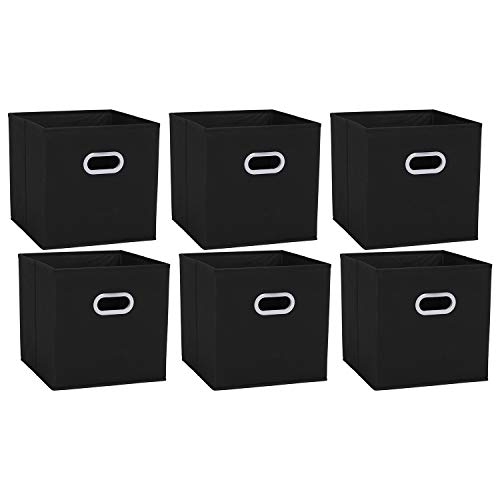 Amazon Brand – Umi Set di 6 Cassette in Tessuto Panno Pieghevole Ripiegabile, Cubi Organizzatori...