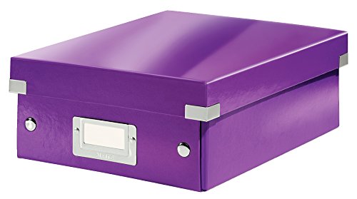 Leitz Caja organizadora pequeña, Púrpura, Click and Store, 60570062