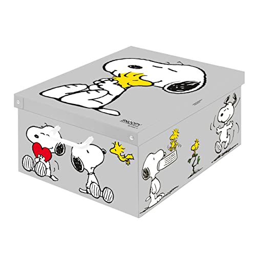 Kanguru Caja de Almacenamiento en cartòn Lavatelli, Snoopy, facil Montaje, Resistente, 39x50x24cm,...