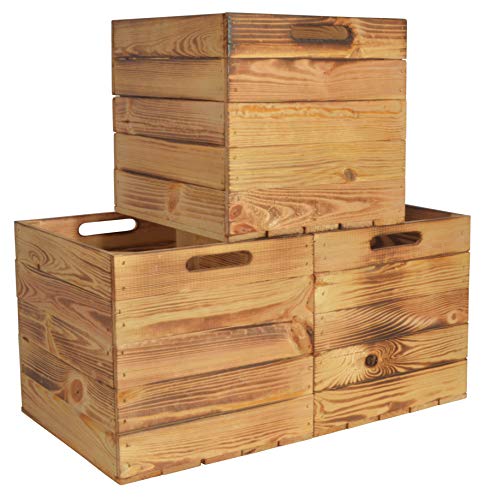 Chiccie Caja de madera Karl de Kallax, 33 x 38 x 33 cm, cesta de almacenamiento, cajón, caja de...