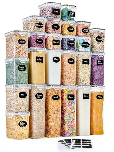 GoMaihe Botes Cocina, Juego de 25 Piezas de Recipiente de Botes Cocina Almacenaje de Plástico de...