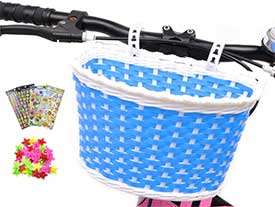 cesta azul para bici de niño