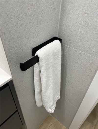 toalleros baño sin taladro negros